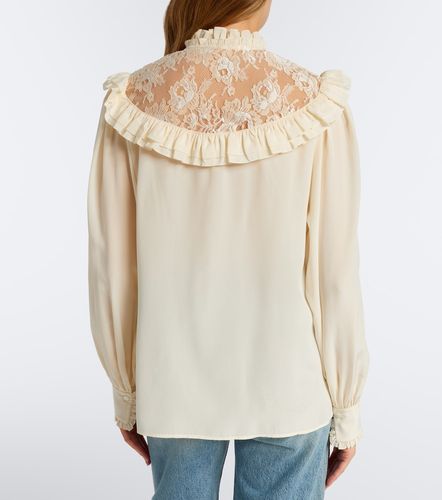 Chloé Blusa de seda con volantes y encaje - Chloe - Modalova