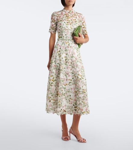 Abito bustier in pizzo floreale - Monique Lhuillier - Modalova