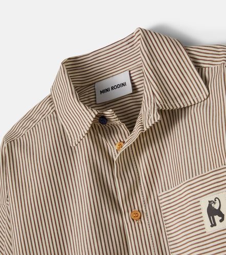 Camisa de popelín de algodón a rayas - Mini Rodini - Modalova