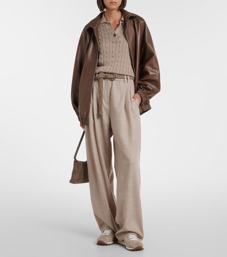 Monili virgin wool wide-leg pants - Brunello Cucinelli - Modalova