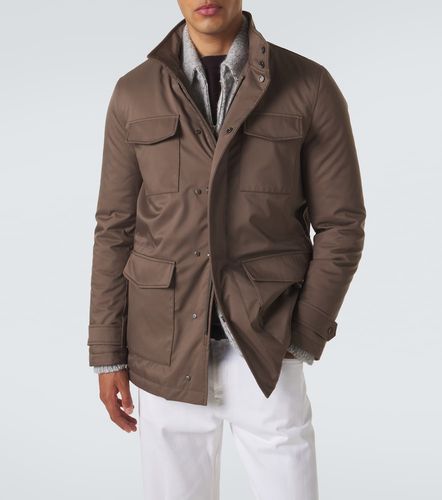 Suede-trimmed technical jacket - Kiton - Modalova