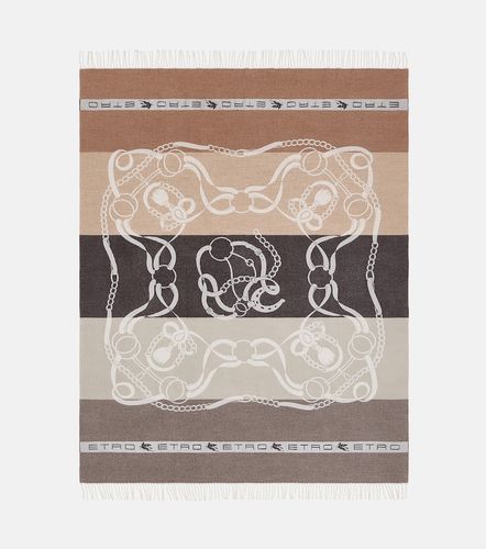 Manta en jacquard de lana con flecos - Etro - Modalova