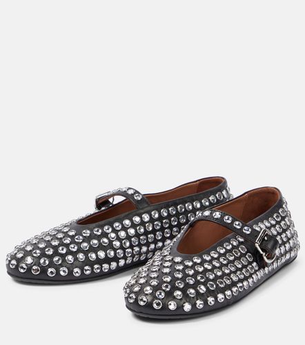 Embellished leather ballet flats - Alaia - Modalova