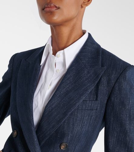 Metallic Blazer aus einem Baumwollgemisch - Brunello Cucinelli - Modalova