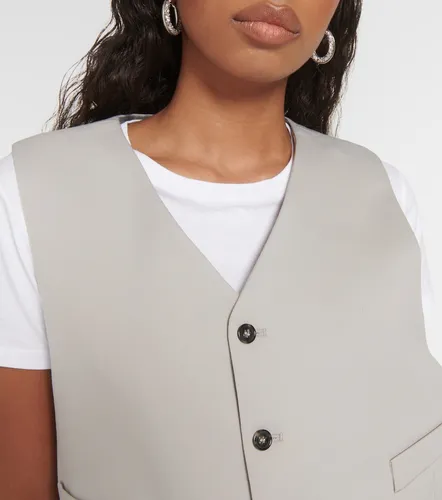Oversized wool-blend vest - MM6 Maison Margiela - Modalova
