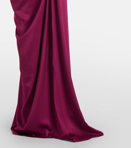 Draped satin crepe bustier gown - Alex Perry - Modalova