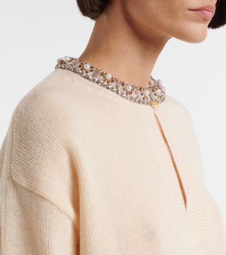 Pullover in lana vergine con perle bijoux - Valentino - Modalova