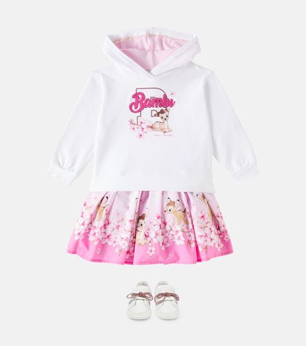 Sudadera con capucha en mezcla de algodón - Monnalisa - Modalova