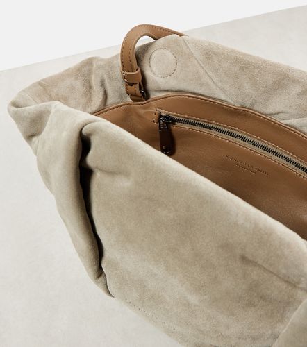 Fold-Over Small suede clutch - Brunello Cucinelli - Modalova