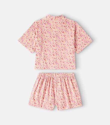 Set de camisa y shorts de algodón floral - Il Gufo - Modalova