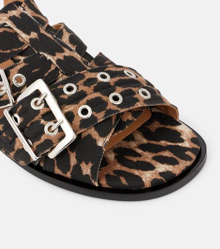 Ganni Sandali con stampa leopardata - Ganni - Modalova