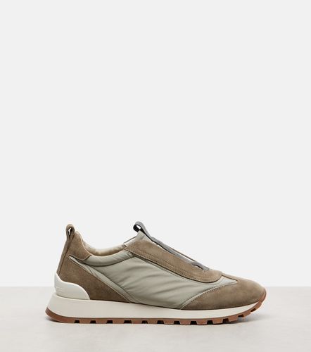 Sneakers Monili mit Veloursleder - Brunello Cucinelli - Modalova