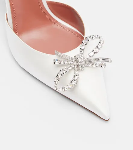 Rosie 95 satin slingback pumps - Amina Muaddi - Modalova