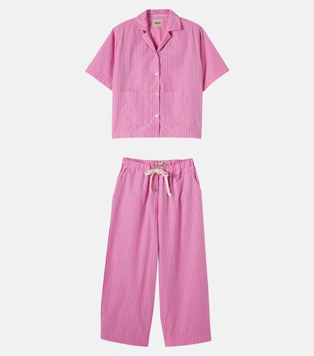 Set de camisa Vilma y pantalones Sasha de algodón a rayas - Wheat - Modalova