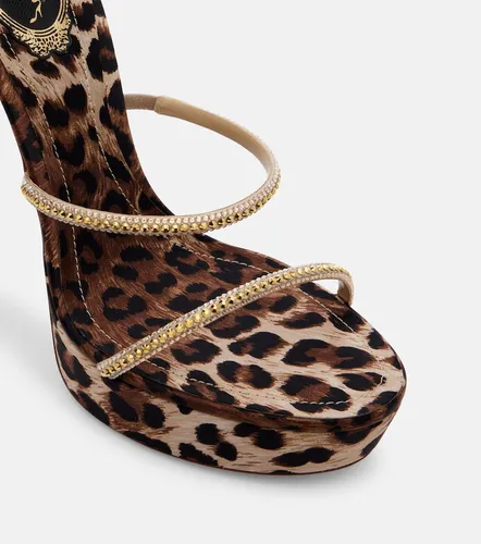 Cleo embellished satin platform sandals - Rene Caovilla - Modalova