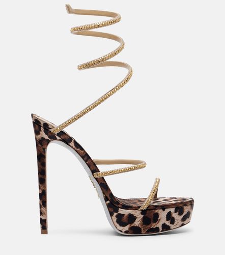 Cleo embellished satin platform sandals - Rene Caovilla - Modalova