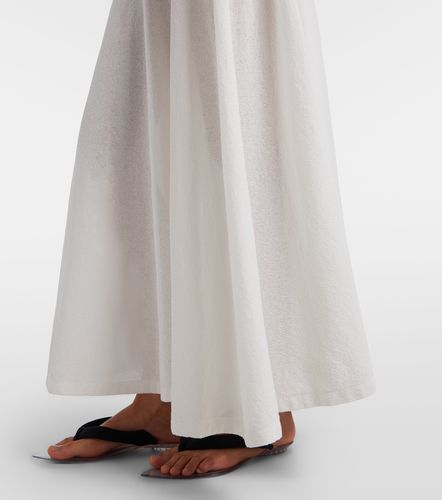 Alaïa Abito lungo in crêpe di misto cotone - Alaia - Modalova