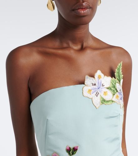 Bestickte Bustier-Robe aus Seidensatin - Oscar de la Renta - Modalova