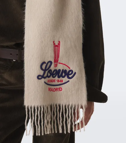 Bufanda de alpaca y lana con logo - Loewe - Modalova