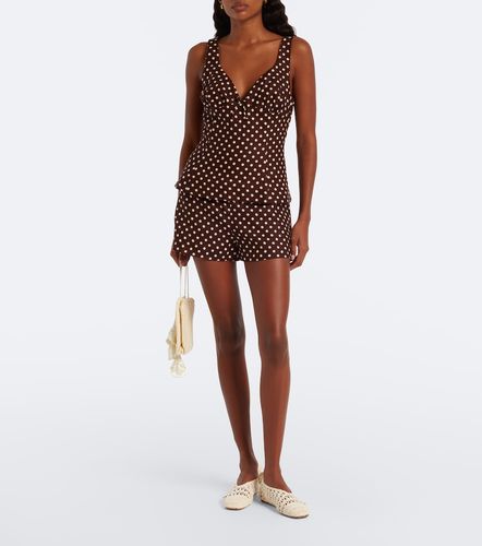 Martuba polka-dot peplum linen top - Faithfull - Modalova