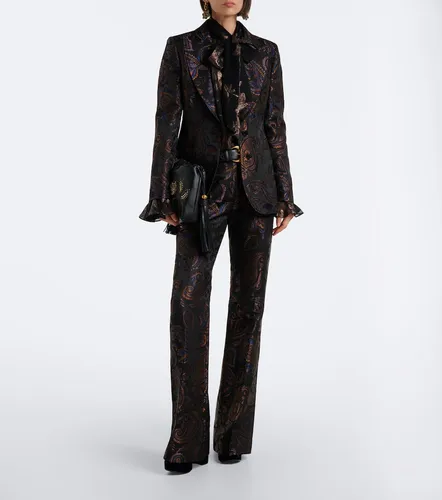 Paisley jacquard cotton flared pants - Etro - Modalova