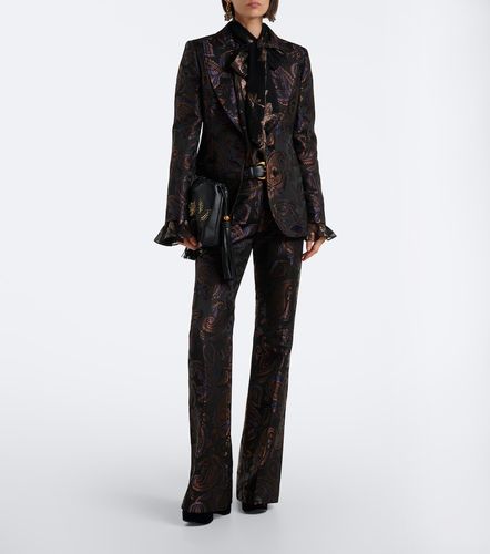 Pantaloni flared in cotone jacquard - Etro - Modalova
