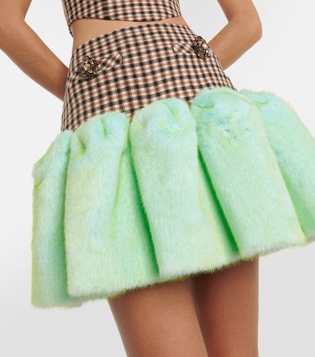 Checked wool and cotton miniskirt - Area - Modalova