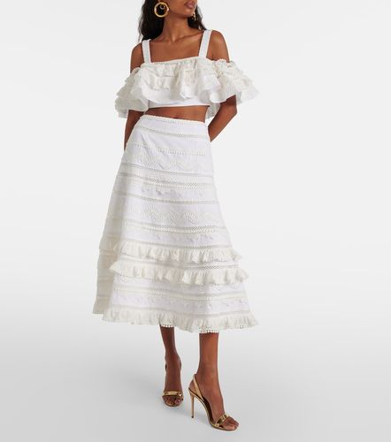 Crop top de algodón bordado - Carolina Herrera - Modalova