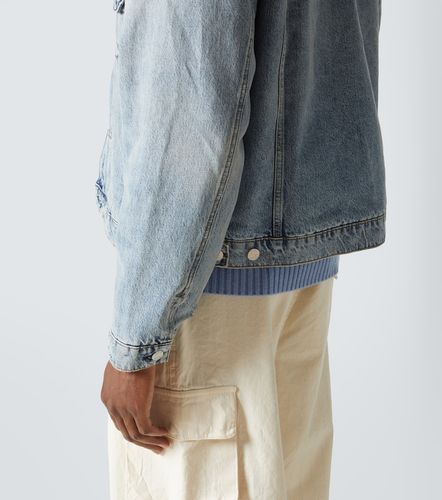 Giacca di jeans distressed con suede - Frame - Modalova