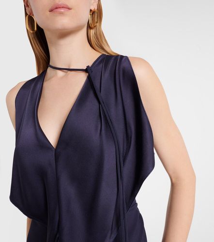 Victoria Beckham Abito midi in raso - Victoria Beckham - Modalova