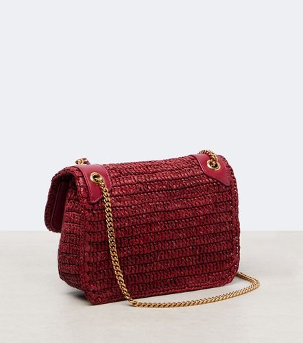 Borsa a spalla Niki Small in rafia - Saint Laurent - Modalova
