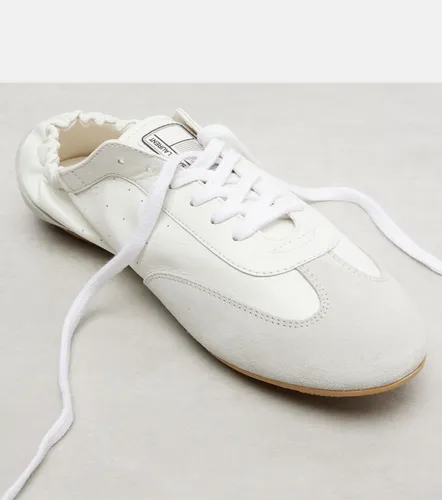 Lewis suede-trimmed leather sneakers - Saint Laurent - Modalova