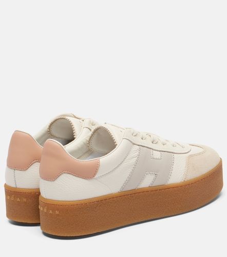 H698 suede-trimmed leather sneakers - Hogan - Modalova