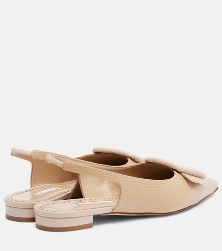Maylura croc-effect leather slingback flats - Manolo Blahnik - Modalova