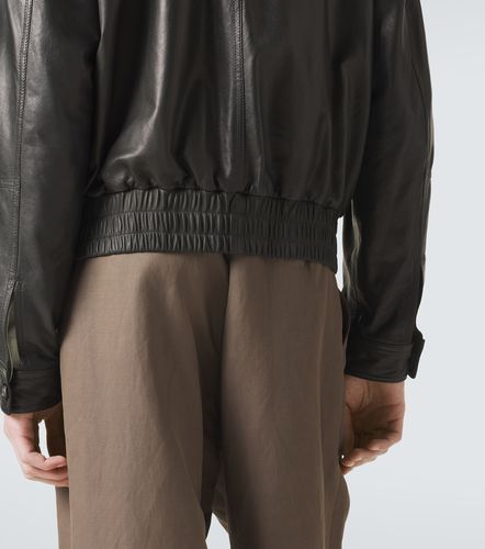 Bomber Archivio in pelle - Giorgio Armani - Modalova
