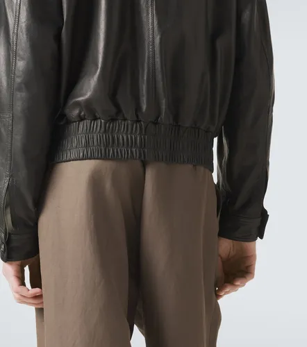 Chaqueta bomber Archivio de piel - Giorgio Armani - Modalova