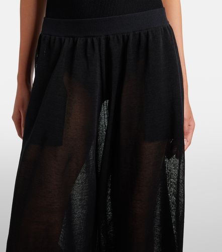 Alaïa Pantaloni a gamba larga in lino e seta - Alaia - Modalova