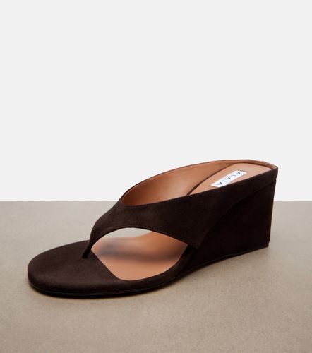 Alaïa Sandali Cube in suede con zeppa - Alaia - Modalova