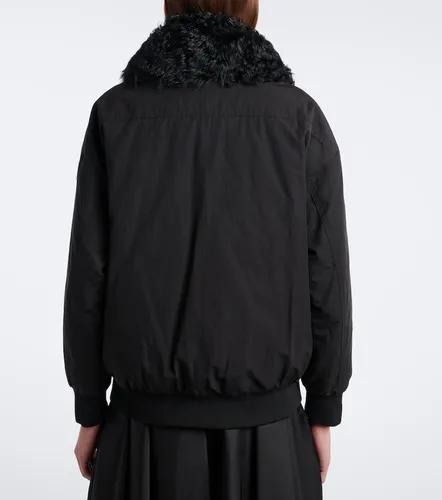 Rougequeue shearling-trimmed down jacket - Moncler - Modalova