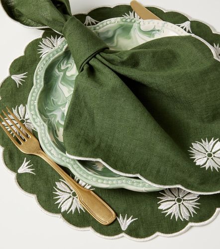 Set di 2 tovaglioli Olive in lino e cotone - Cabana - Modalova