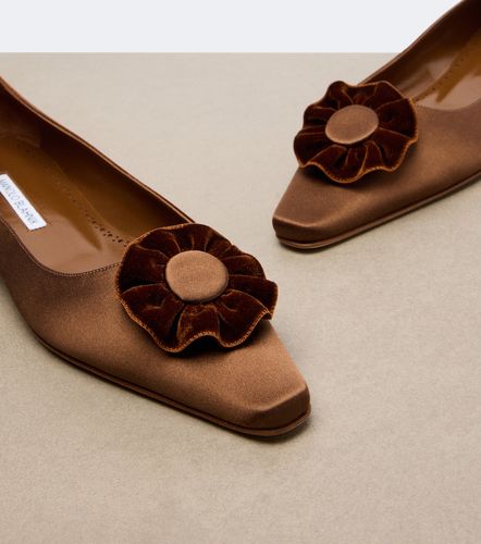 Bailarinas Fortanflat de satén - Manolo Blahnik - Modalova