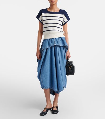 Pullover in cotone e lana a righe - Loewe - Modalova