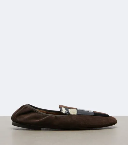 Zoe patchwork suede slip-on shoes - Khaite - Modalova