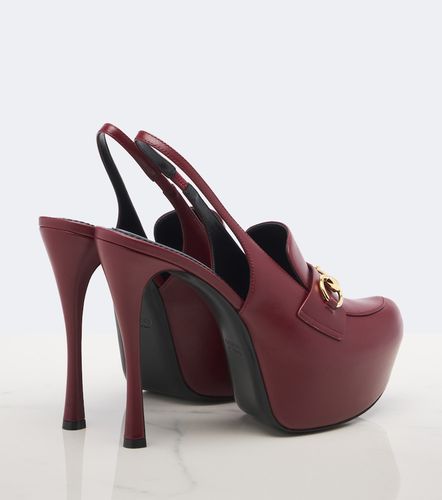Slingback-Pumps Horsebit aus Leder - Gucci - Modalova
