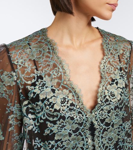 Bluse aus einem Seidengemisch mit Spitze - Valentino Garavani - Modalova