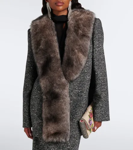Blazer aus Bouclé mit Shearling - Valentino - Modalova