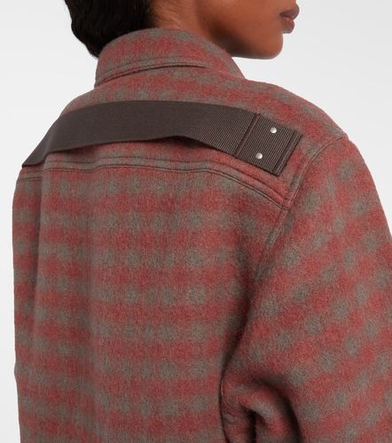 Checked virgin wool overshirt - Rick Owens - Modalova