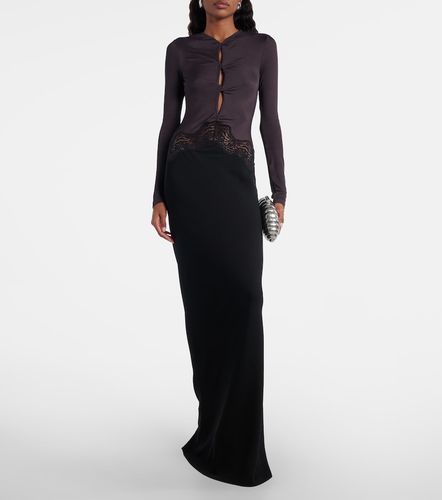 Abito lungo con cut-out e pizzo - Christopher Esber - Modalova