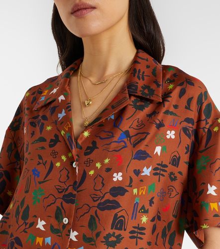 Camisa Prague de sarga de seda estampada - Asceno - Modalova