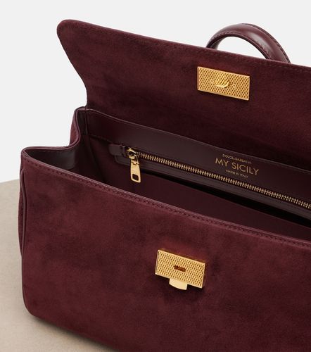 Borsa a mano Sicily Medium in suede - Dolce&Gabbana - Modalova